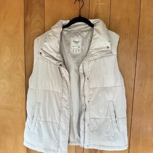 Women's Cream Puffer Vest